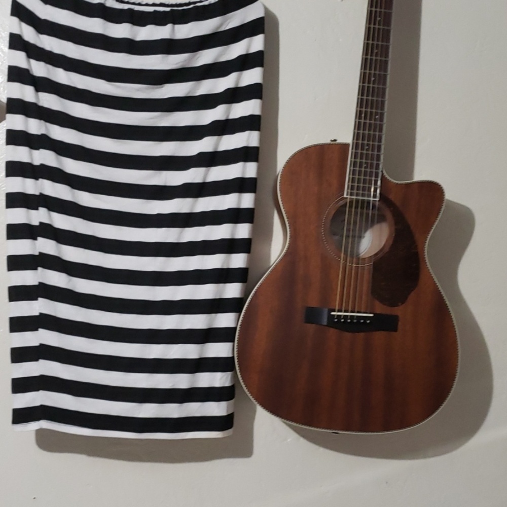 bobeau maxi skirt black and white stripe size M - Picture 5 of 8